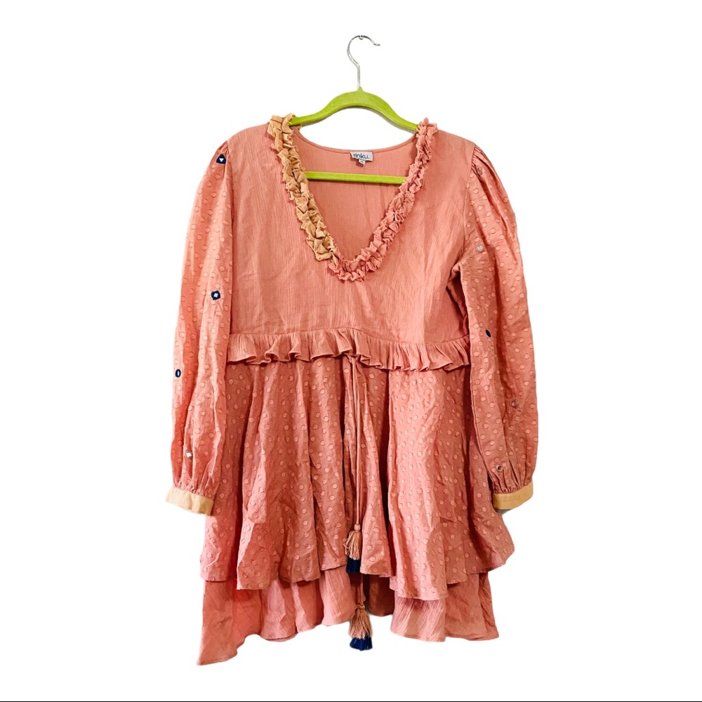 Rinku Dalamal Peach Toned Layered Tunic
